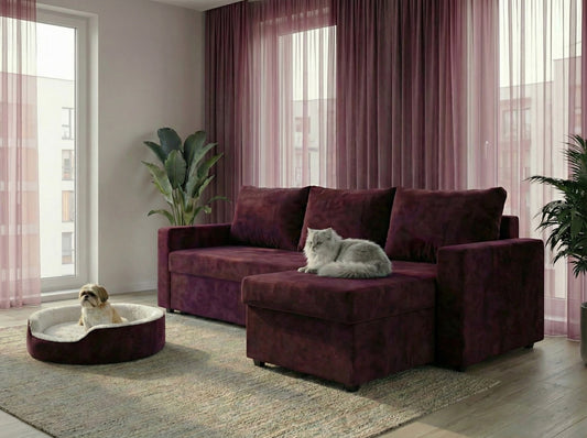 Colțar Tokyo Burgundy Red - PET Friendly