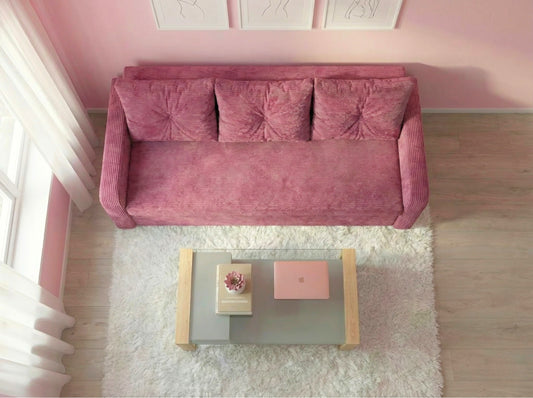 Canapea extensibilă Tokyo Roz Vintage