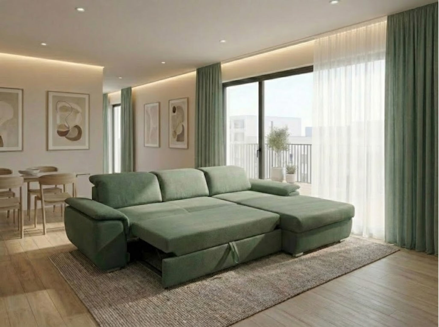 Colțar Extensibil Valencia Classic Oliva – Pet Friendly