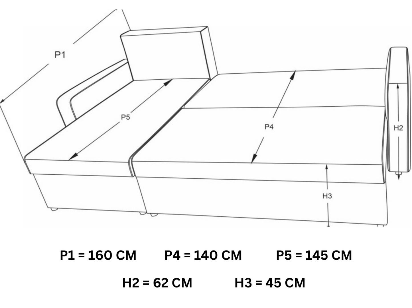 Colțar extensibil Tokyo Gri