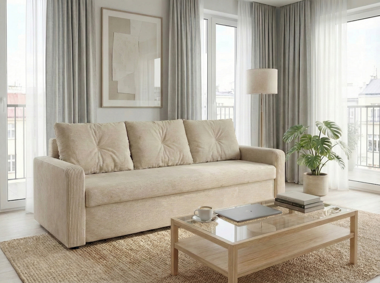 Canapea extensibilă Tokyo Crem Vintage