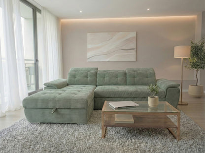 Colțar Extensibil Valencia Classic Jade Verde