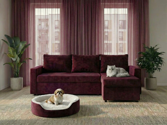 Colțar Tokyo Burgundy Red - PET Friendly