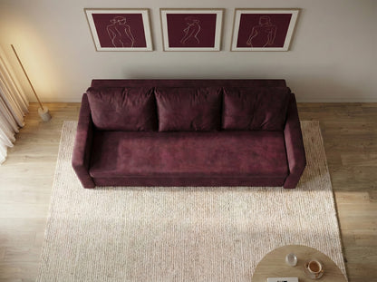 Canapea extensibilă Tokyo Burgundy Red - PET Friendly