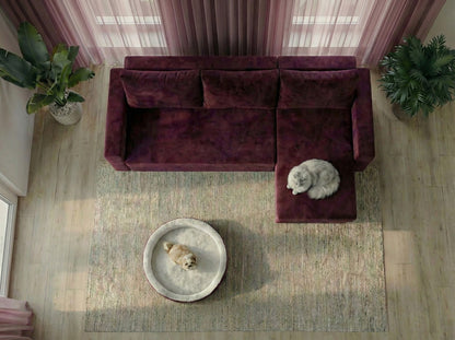 Colțar Tokyo Burgundy Red - PET Friendly