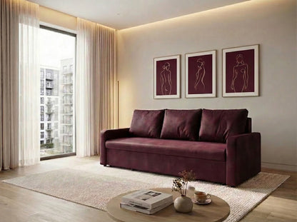 Canapea extensibilă Tokyo Burgundy Red - PET Friendly