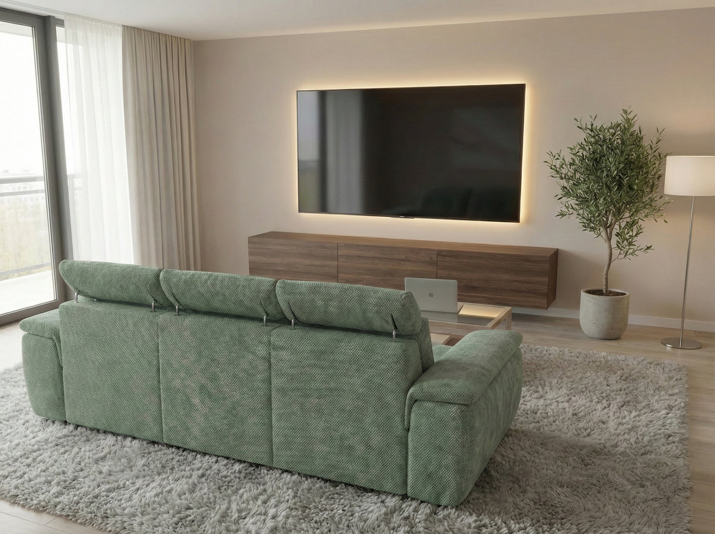 Colțar Extensibil Valencia Classic Jade Verde