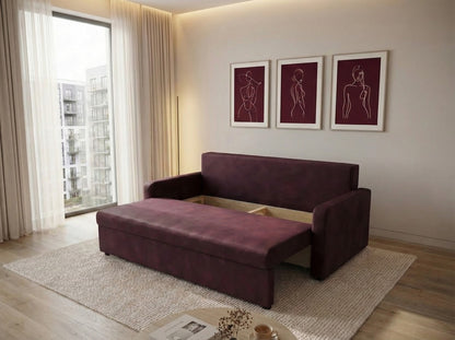 Canapea extensibilă Tokyo Burgundy Red - PET Friendly