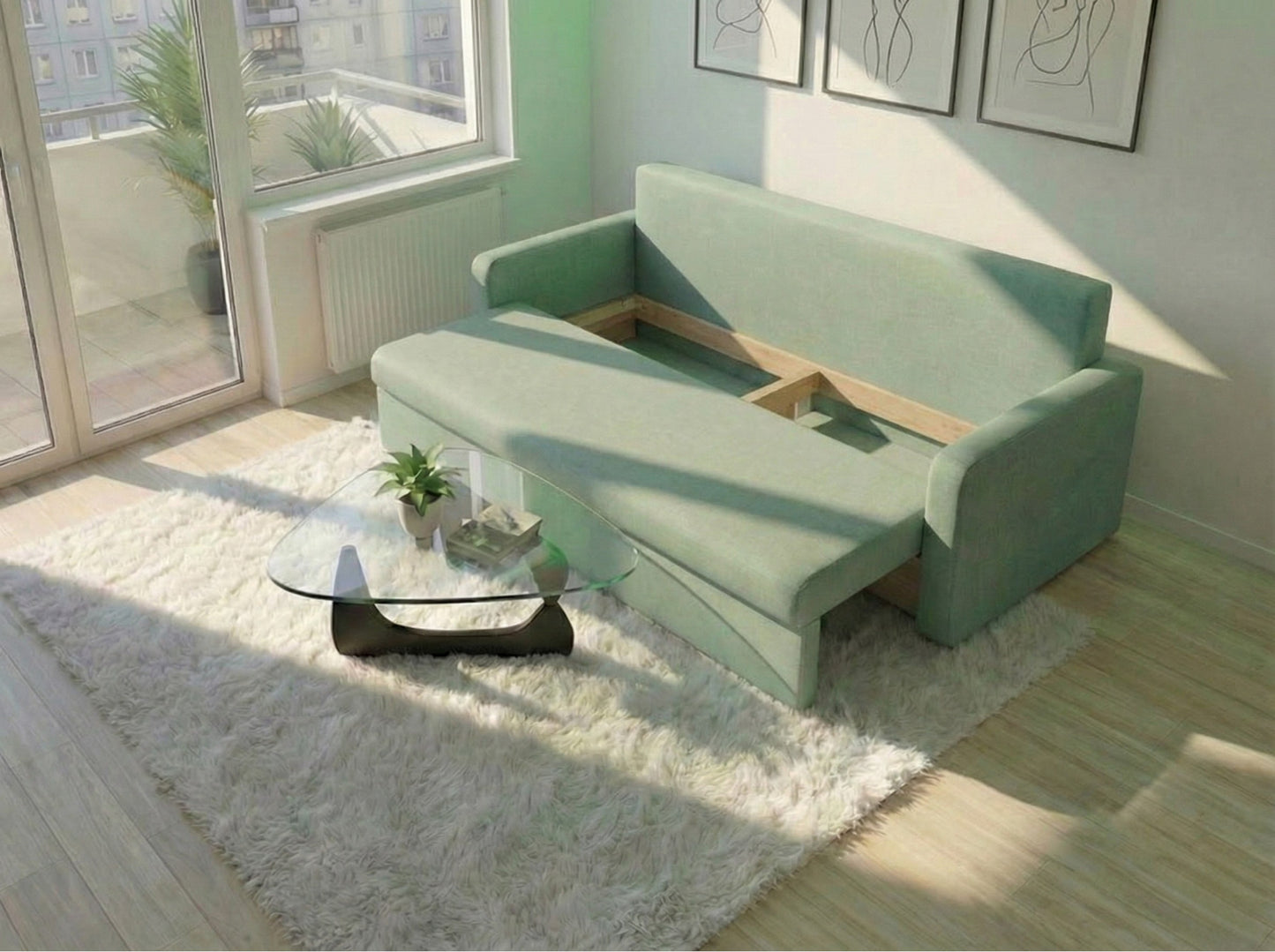 Canapea extensibilă Tokyo Verde Menta