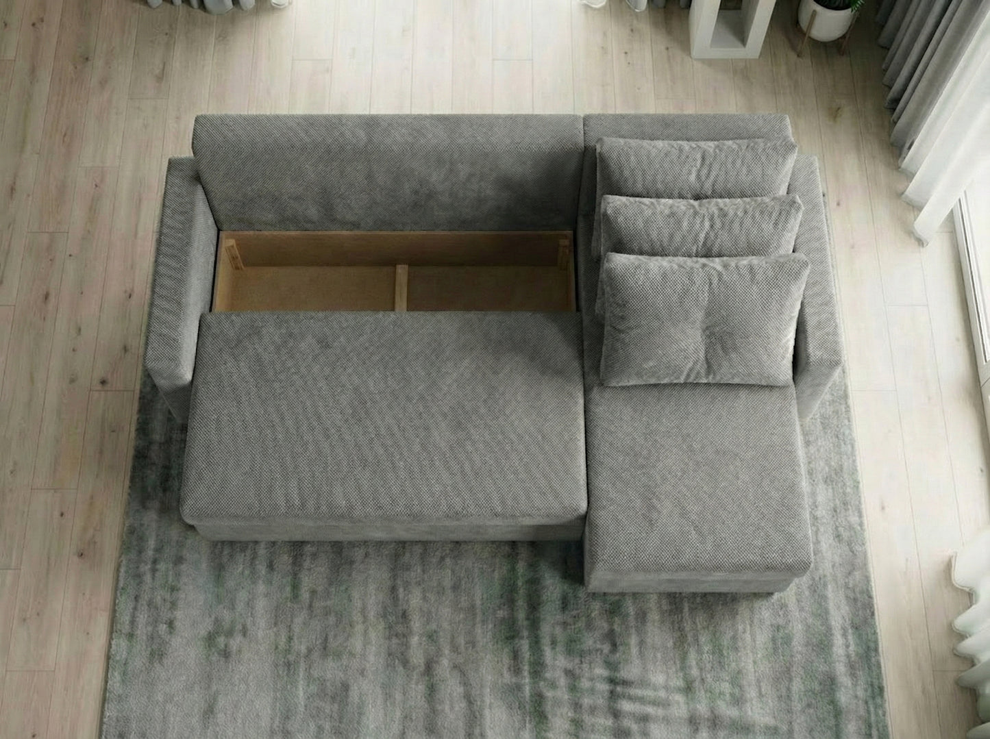 Colțar extensibil Tokyo Antracit