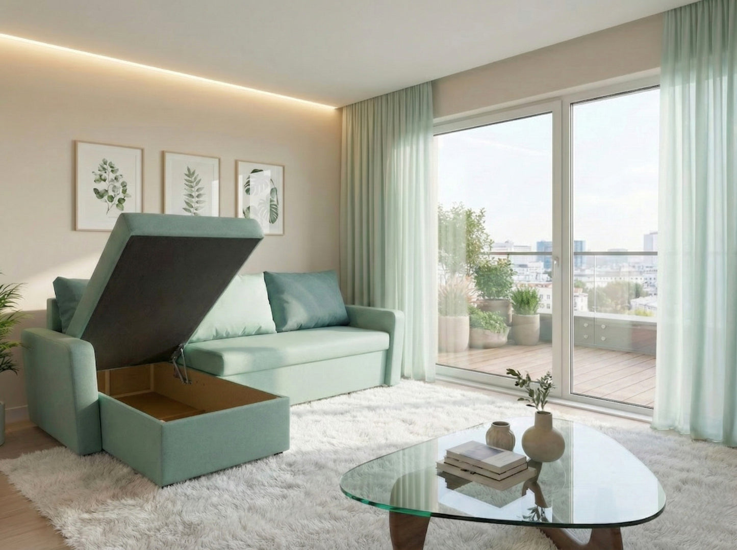 Colțar extensibil Tokyo Verde Menta