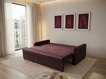 Canapea extensibilă Tokyo Burgundy Red - PET Friendly