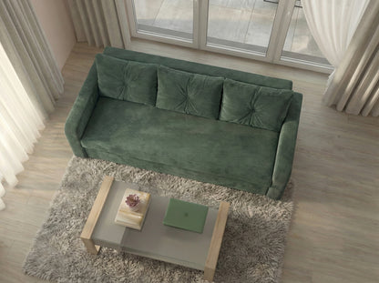 Canapea extensibilă Tokyo Verde Vintage