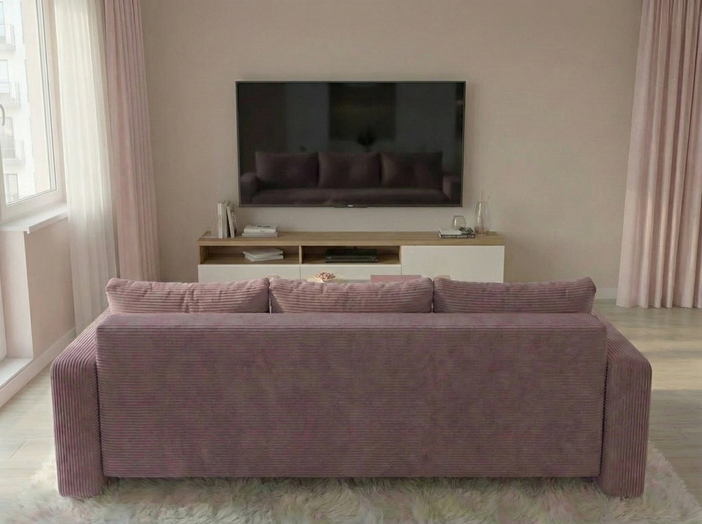 Canapea extensibilă Tokyo Roz Vintage