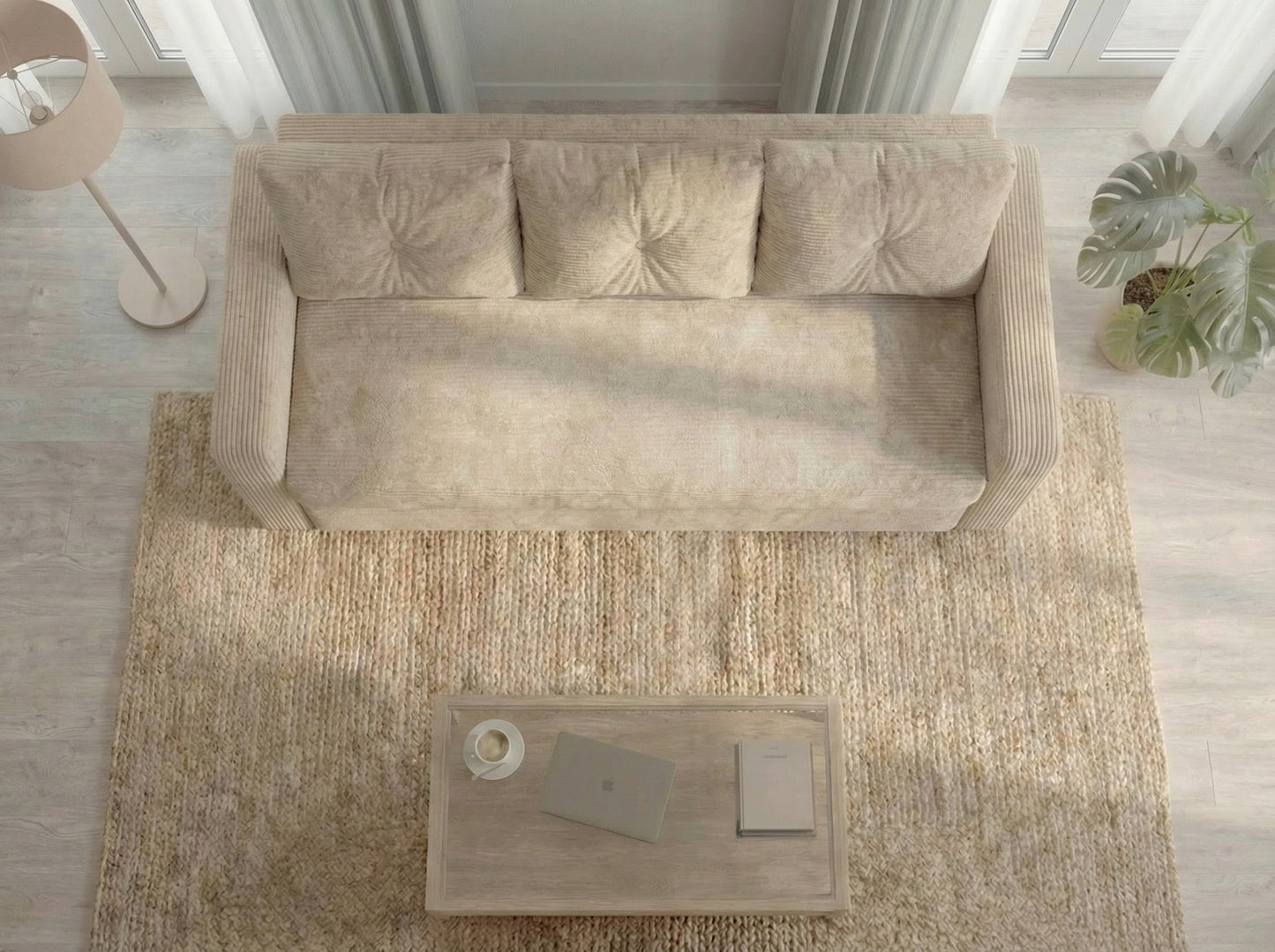 Canapea extensibilă Tokyo Crem Vintage