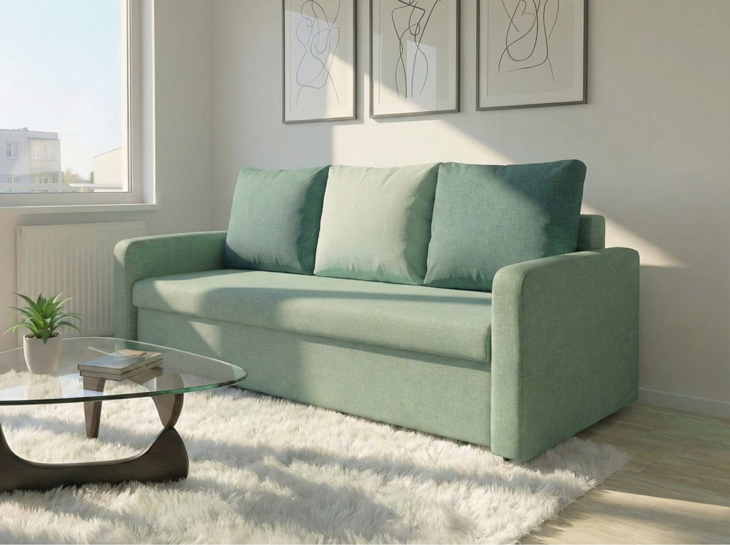 Canapea extensibilă Tokyo Verde Menta