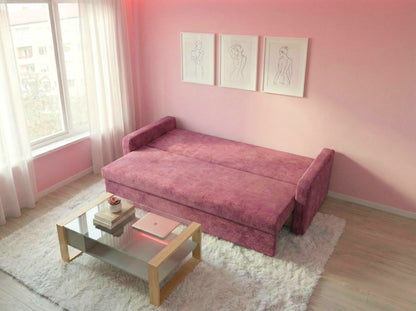 Canapea extensibilă Tokyo Roz Vintage