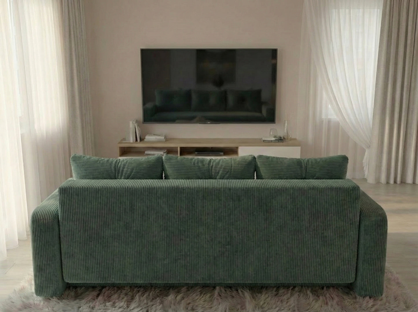 Canapea extensibilă Tokyo Verde Vintage