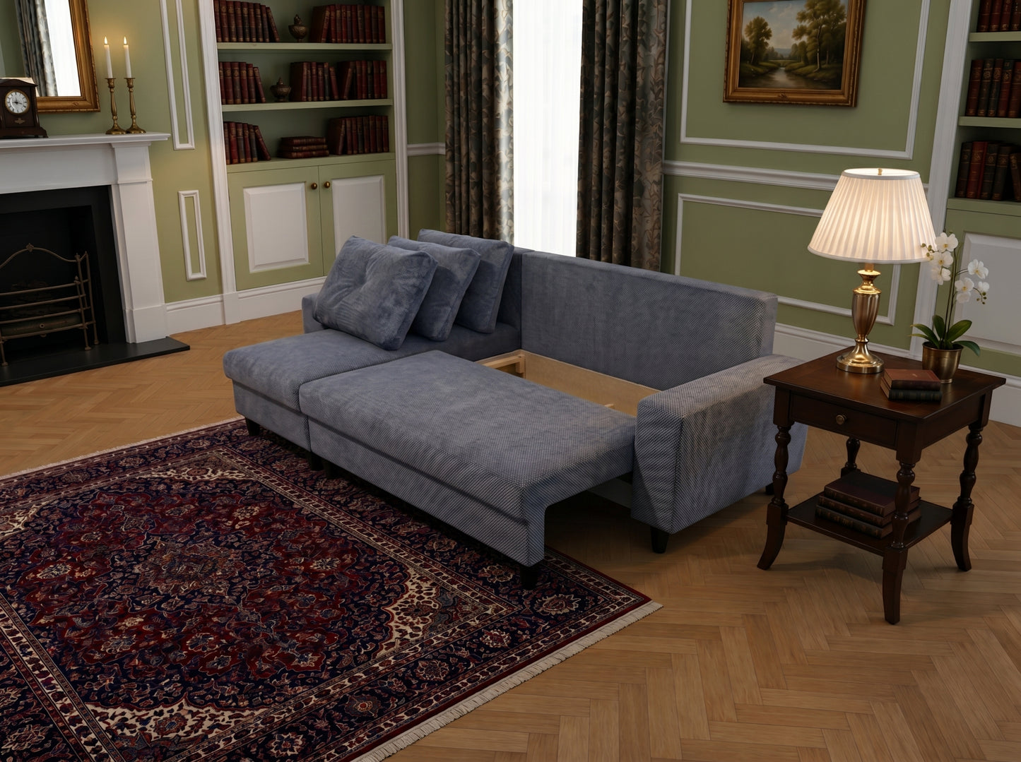 Easy Anthracite Extendable Corner Sofa