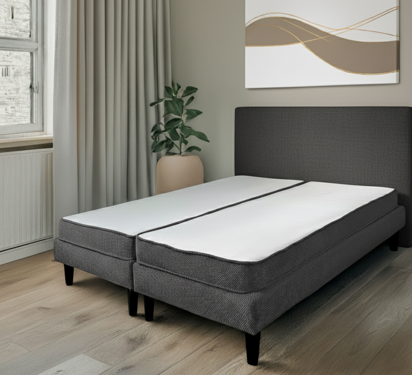 Pat Milano Premium din Lemn Masiv – 160×200 cm