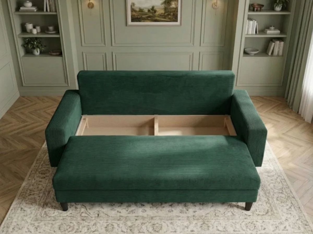 Canapea extensibilă Easy Verde Smarald