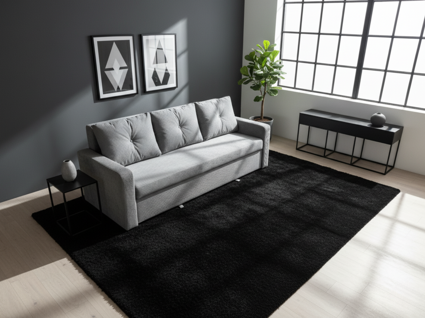 Canapea extensibilă Tokyo Gri Vintage