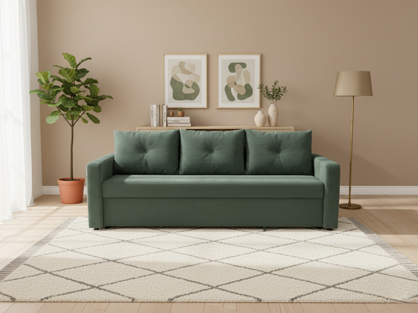 Canapea extensibilă Tokyo Verde Vintage