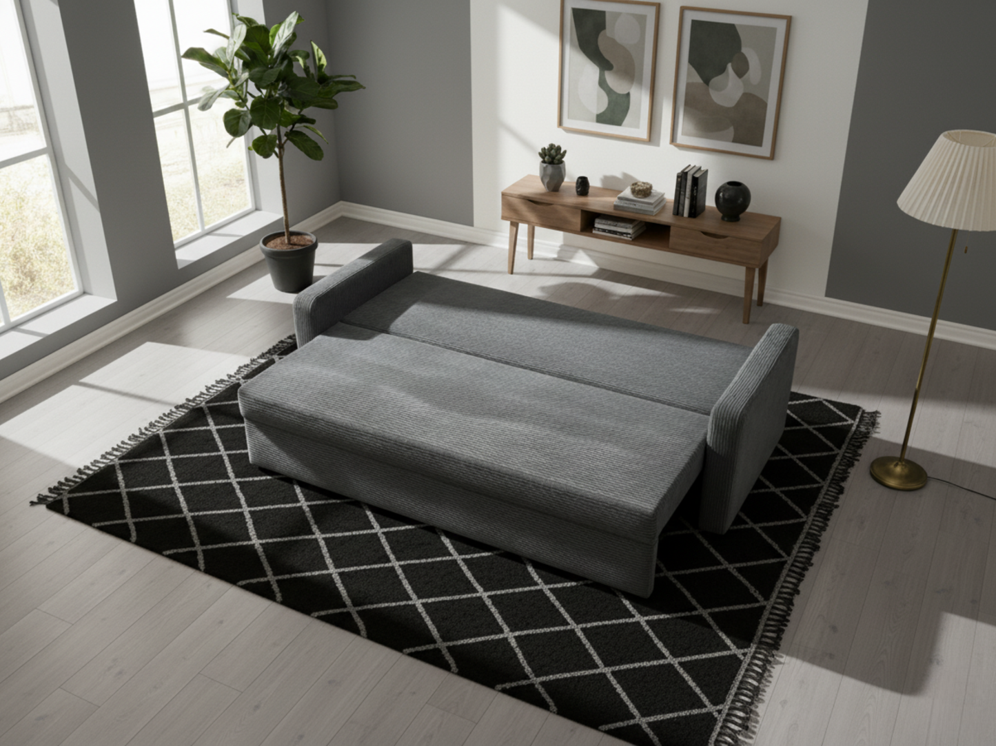 Canapea extensibilă Tokyo Gri Vintage