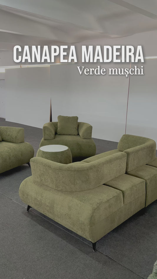 Canapea Madeira 2 locuri – Verde mușchi