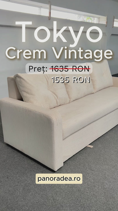 Canapea extensibilă Tokyo Crem Vintage