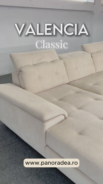 Colțar Extensibil Valencia Classic Crem