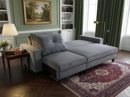 Easy Anthracite Extendable Corner Sofa