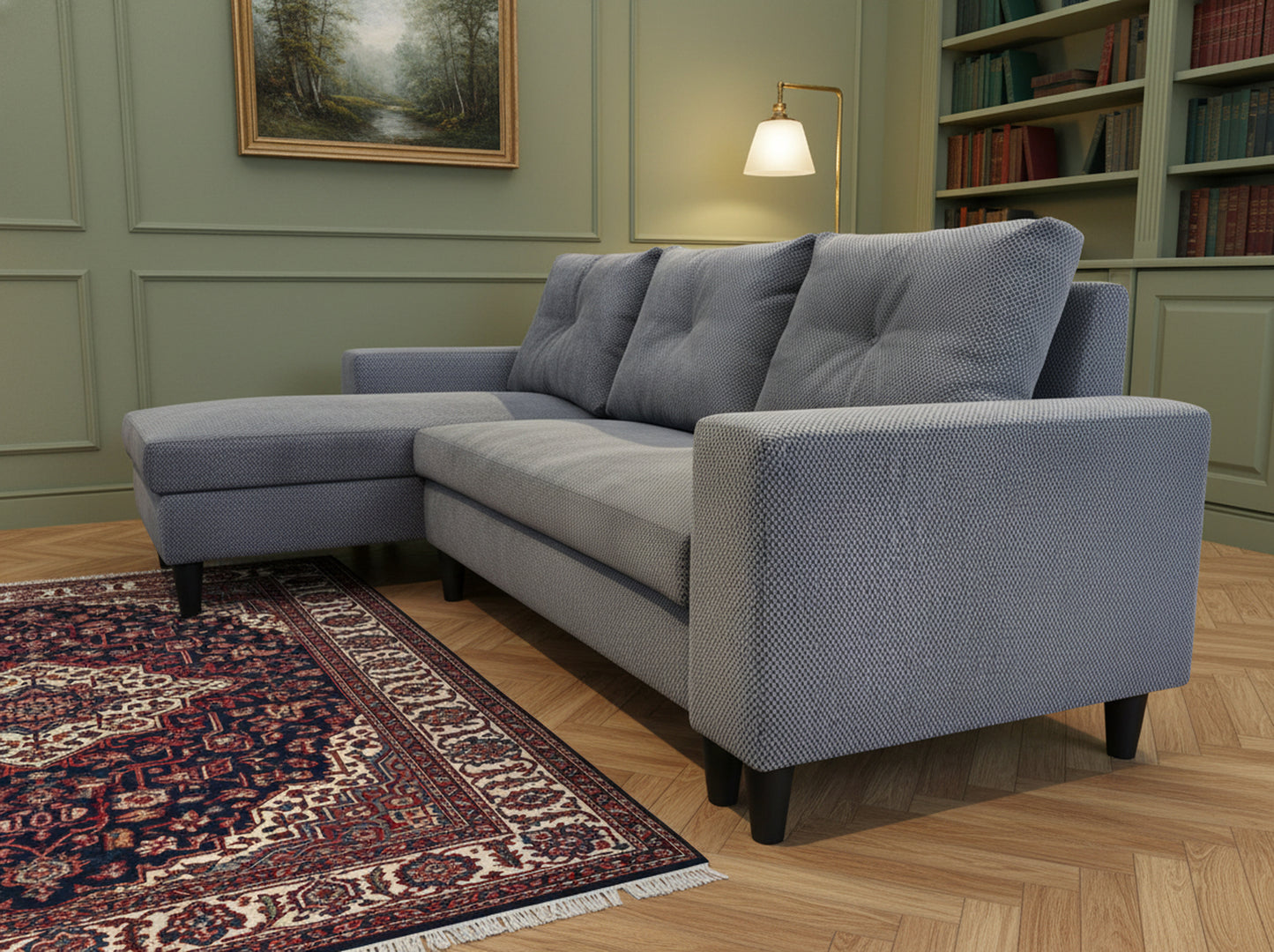 Easy Anthracite Extendable Corner Sofa