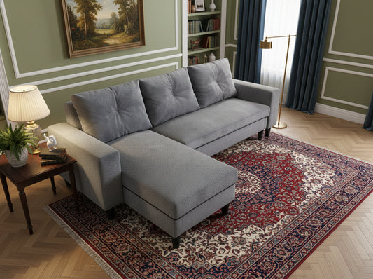 Easy Anthracite Extendable Corner Sofa